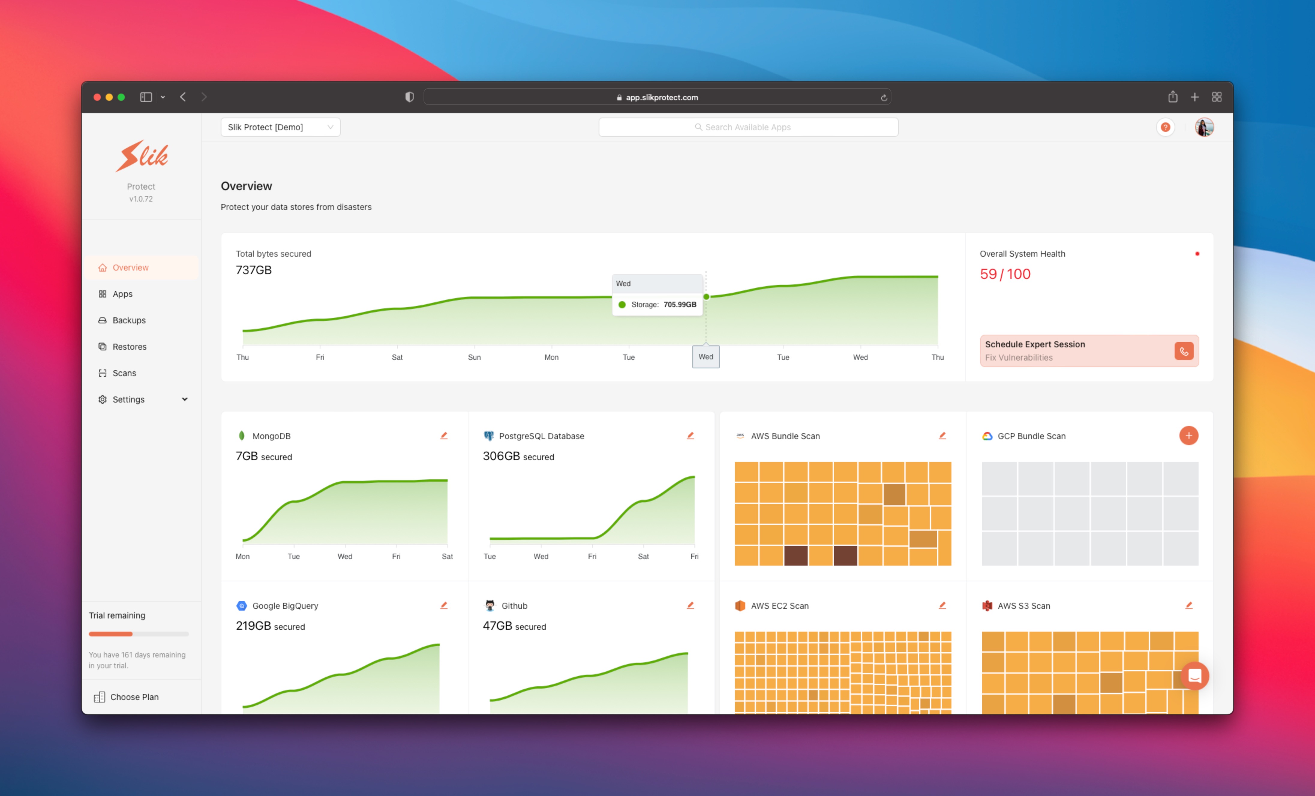 screenshot of Slik Protect